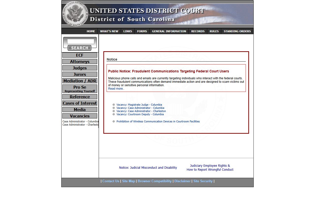 Lancaster County Circuit Court records federal district court distinction