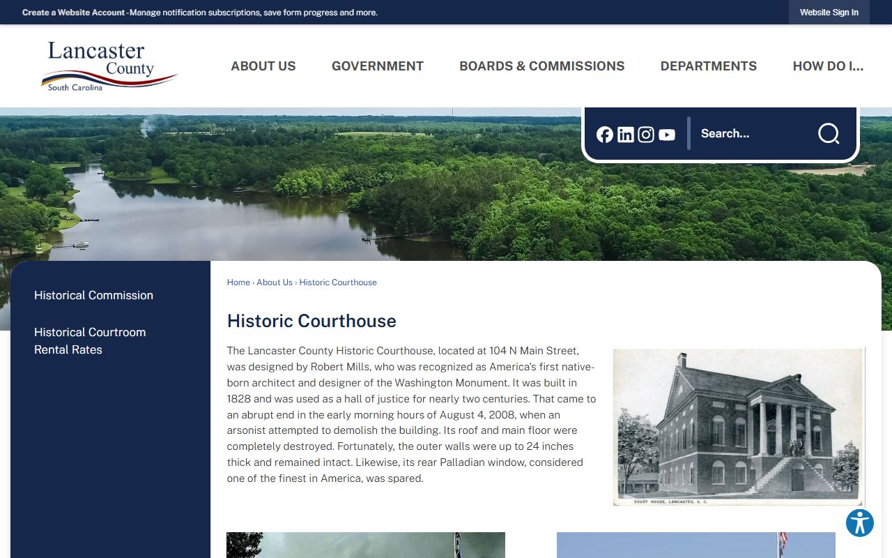 Lancaster County probate records historic courthouse context