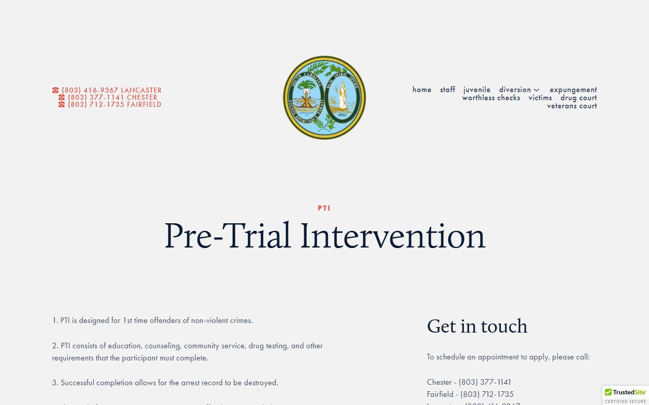 Lancaster County traffic court records Sixth Circuit Pre-Trial Intervention page