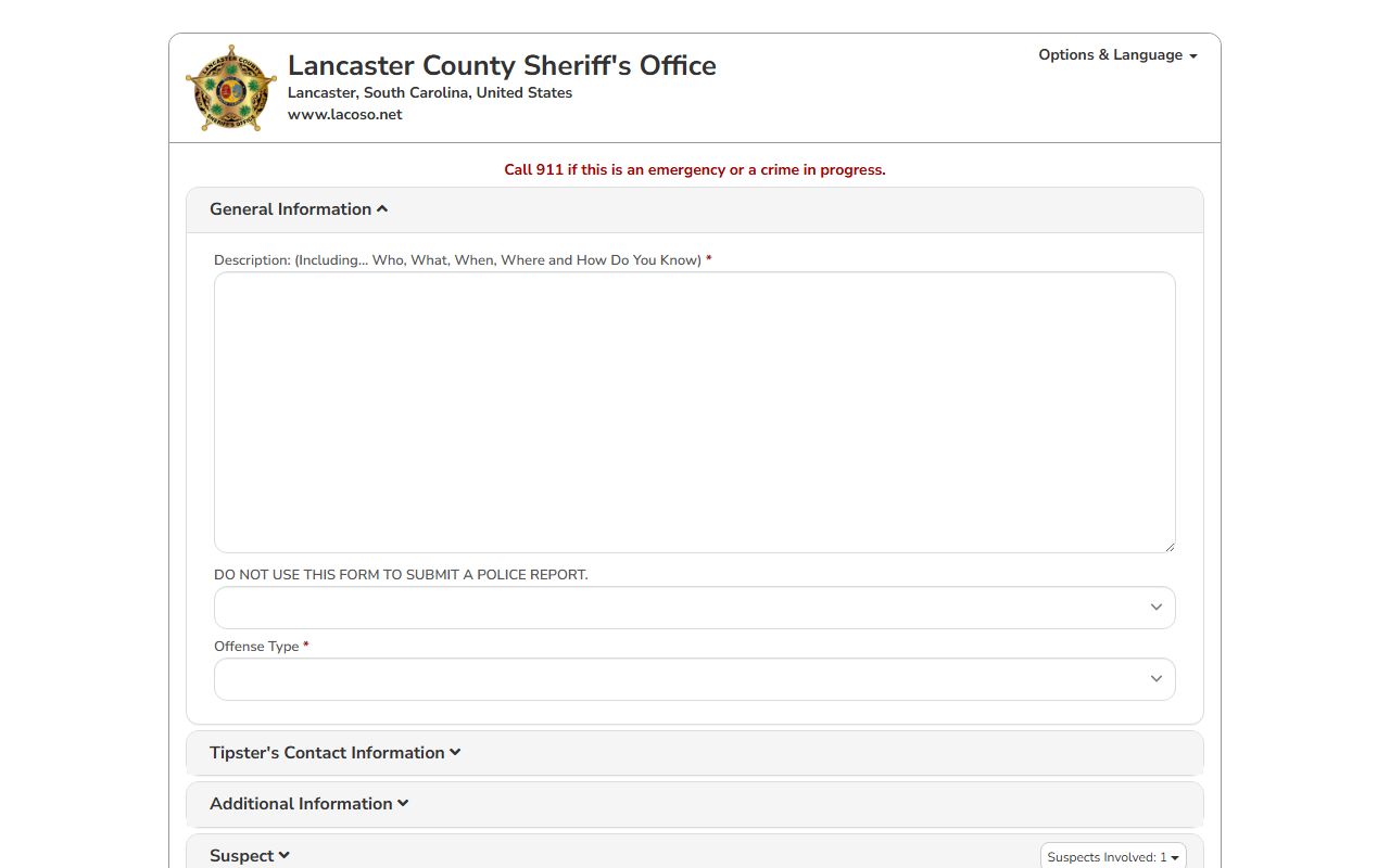 Lancaster County warrant records P3Tips anonymous tip portal